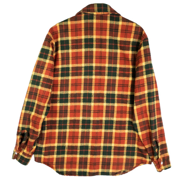 Vntg Big Mac JCPenney Flannel Long Sleeve Men's Size L Multi Plaid 70's Retro - Picture 2 of 14